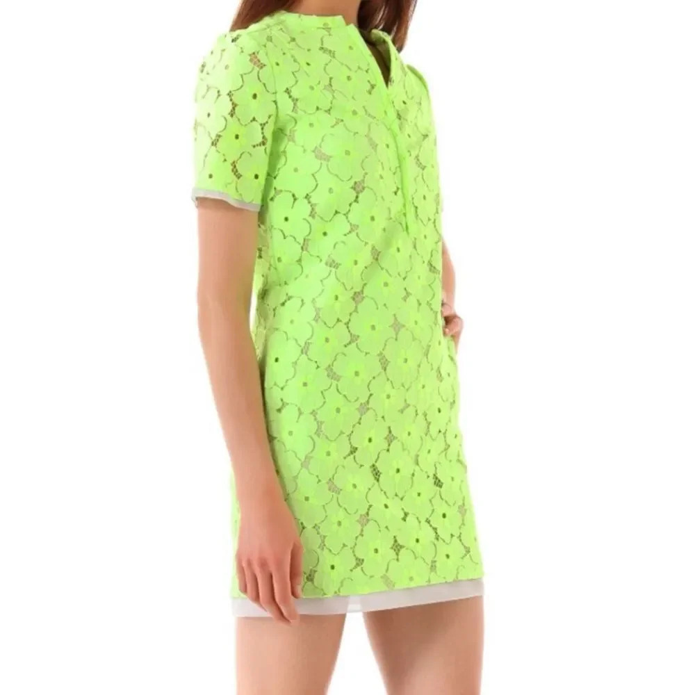 NEW! DIANE VON FURSTENBERG Flower Lace Warner Shift Dress - Picture 3 of 16